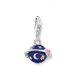 Dark Blue Saturn Charm Pendant