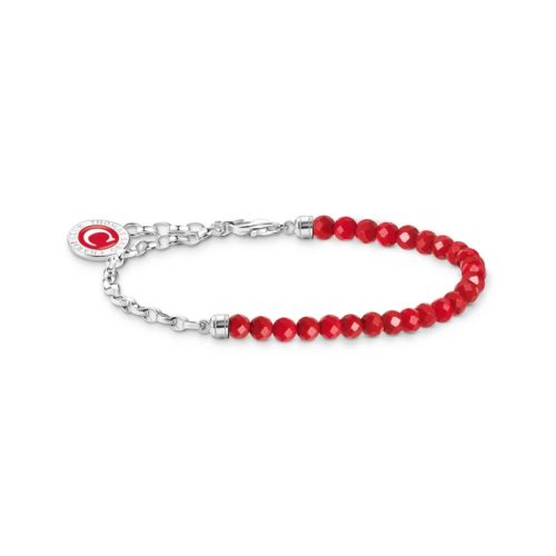 Member Charm Bracelet with Red Beads