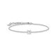 Bracelet with Square Stone Pendant in White