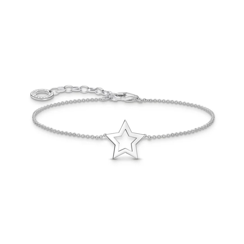 Bracelet with Star Pendant Silver