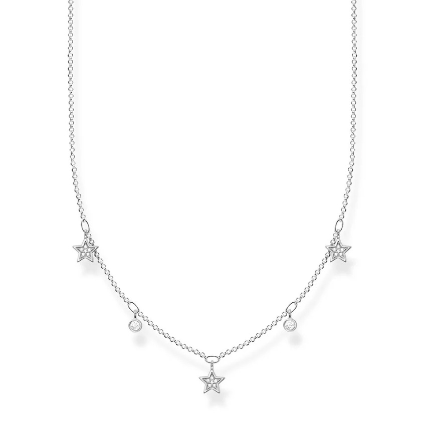 Charm Club Star Moon Cubic Zirconia Necklace