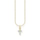 Cross Pendant Necklace with White Zirconia