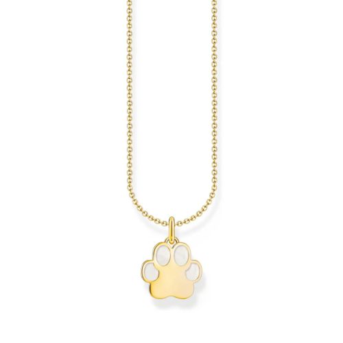 Necklace with Paw Pendant and Cold Enamel