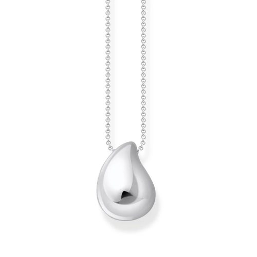 Necklace with Pendant Drop-shape Silver