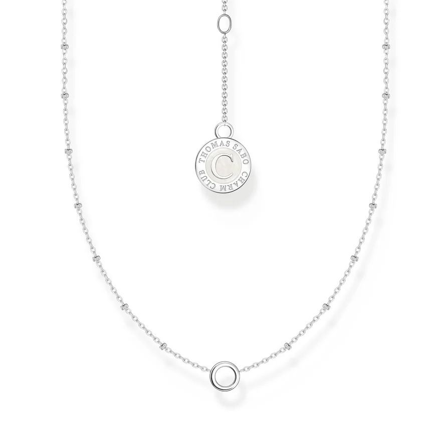 Member Charm Necklace with Round Pendant and Little Balls