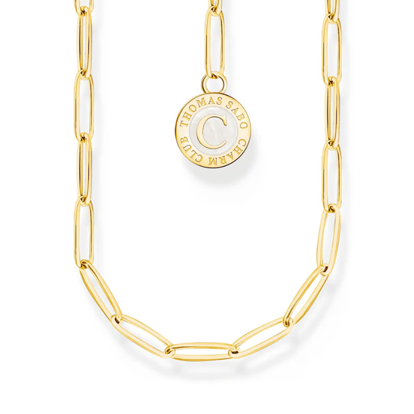 Member Charm necklace with Charmista Disc Gold